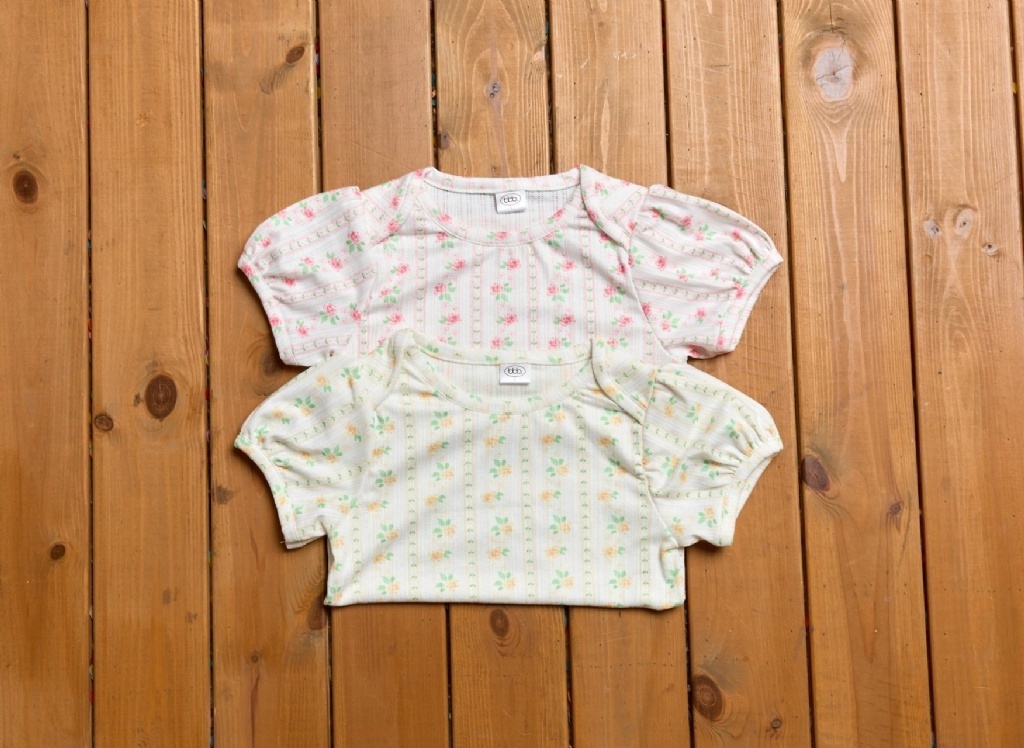 正韓夏bbb 兩色小花束上衣