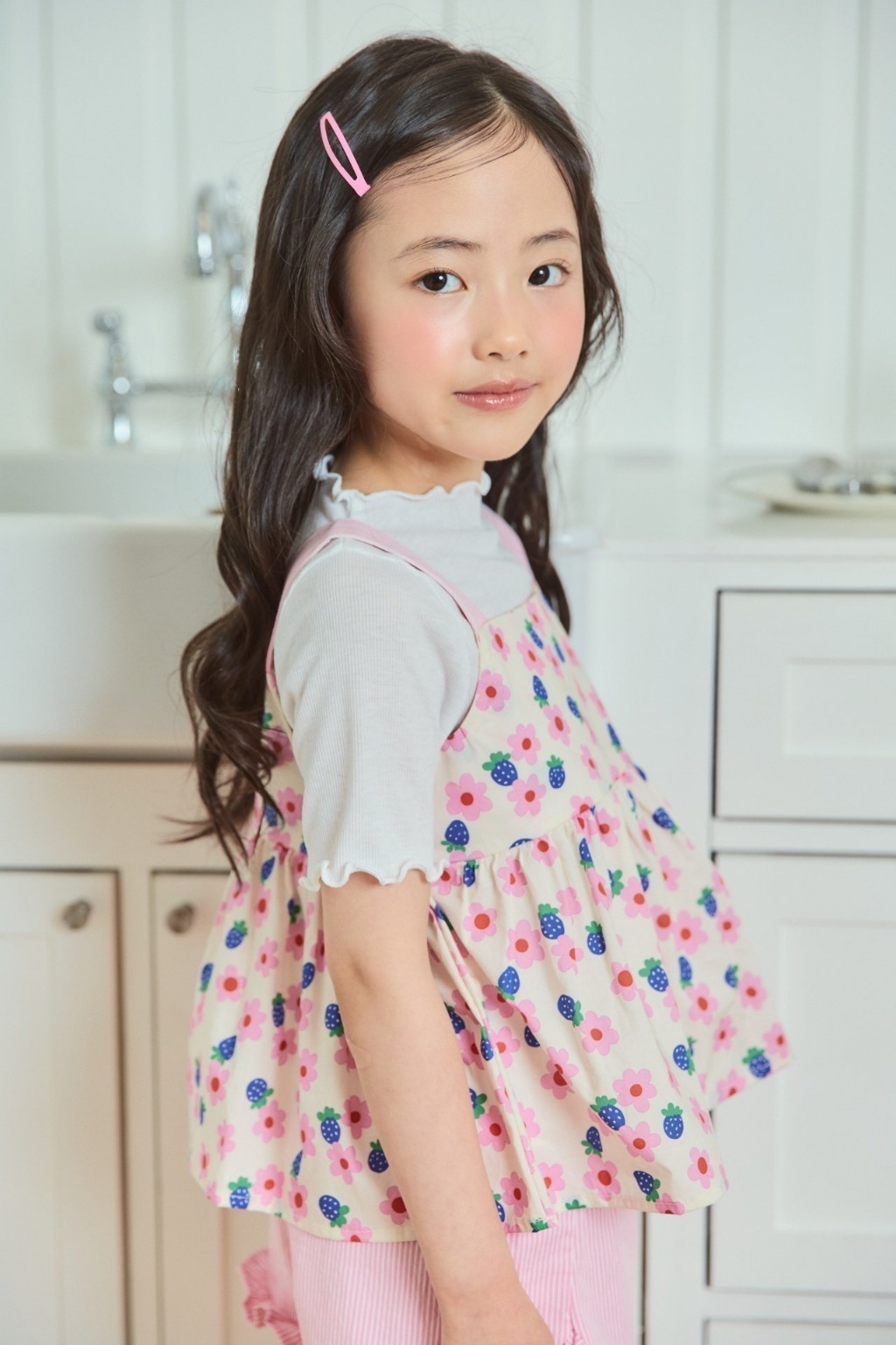 正韓夏bbb 四色捲邊木耳上衣