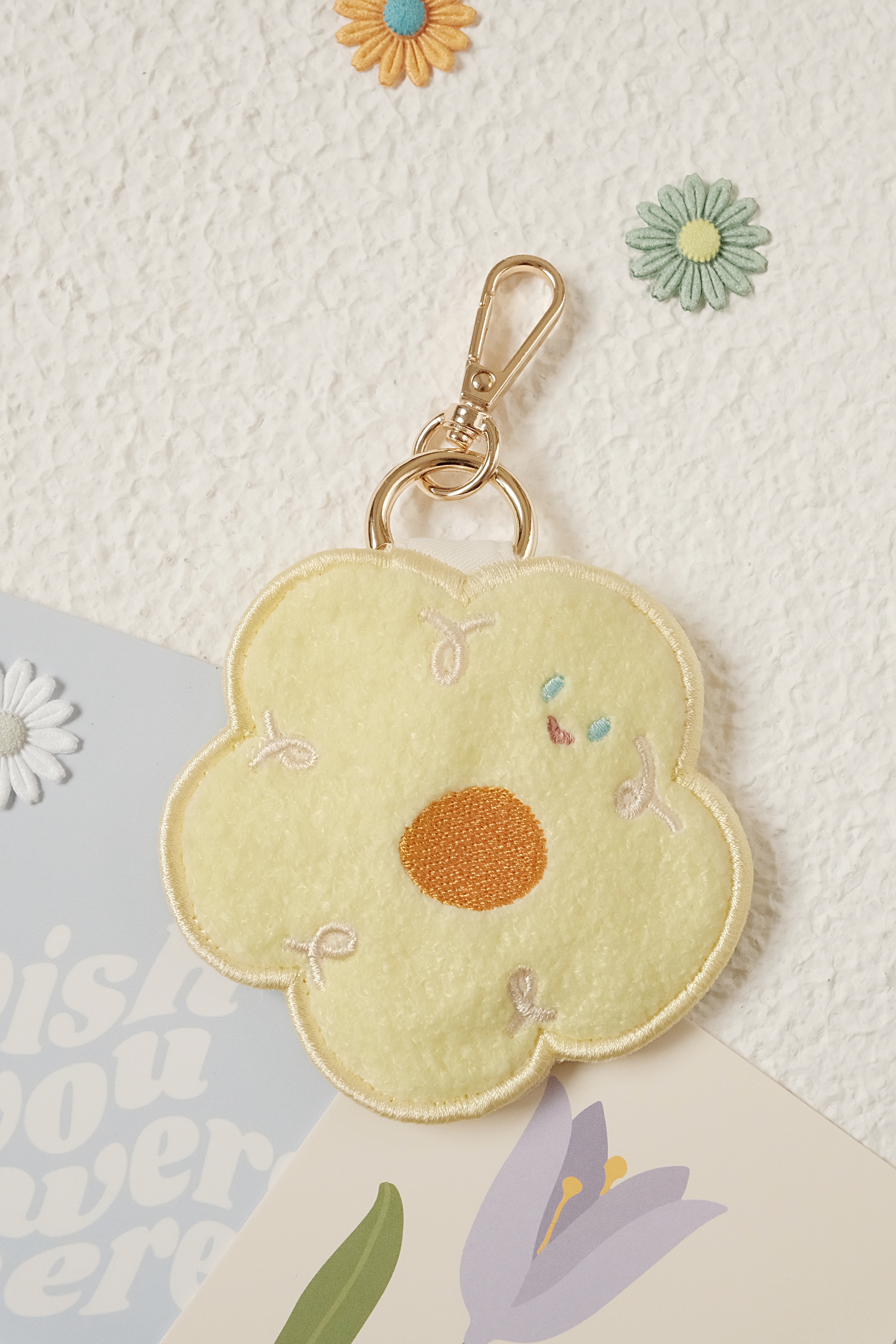 Hi Y.P store-刺繡鑰匙圈-獨家設計-小朵日光