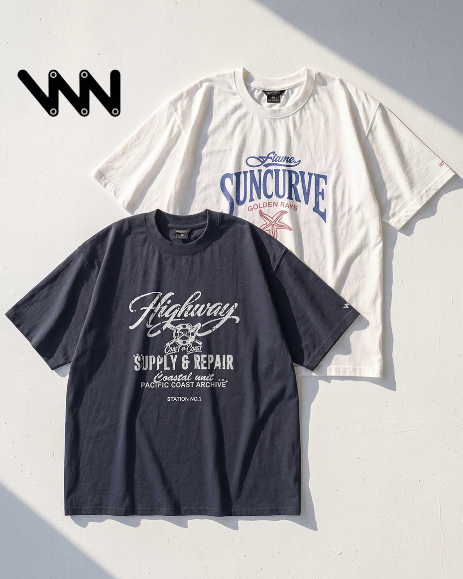 <預購> 韓國WV PROJECT復古感字體&SUNCURVE⭐️純棉短T(兩款)