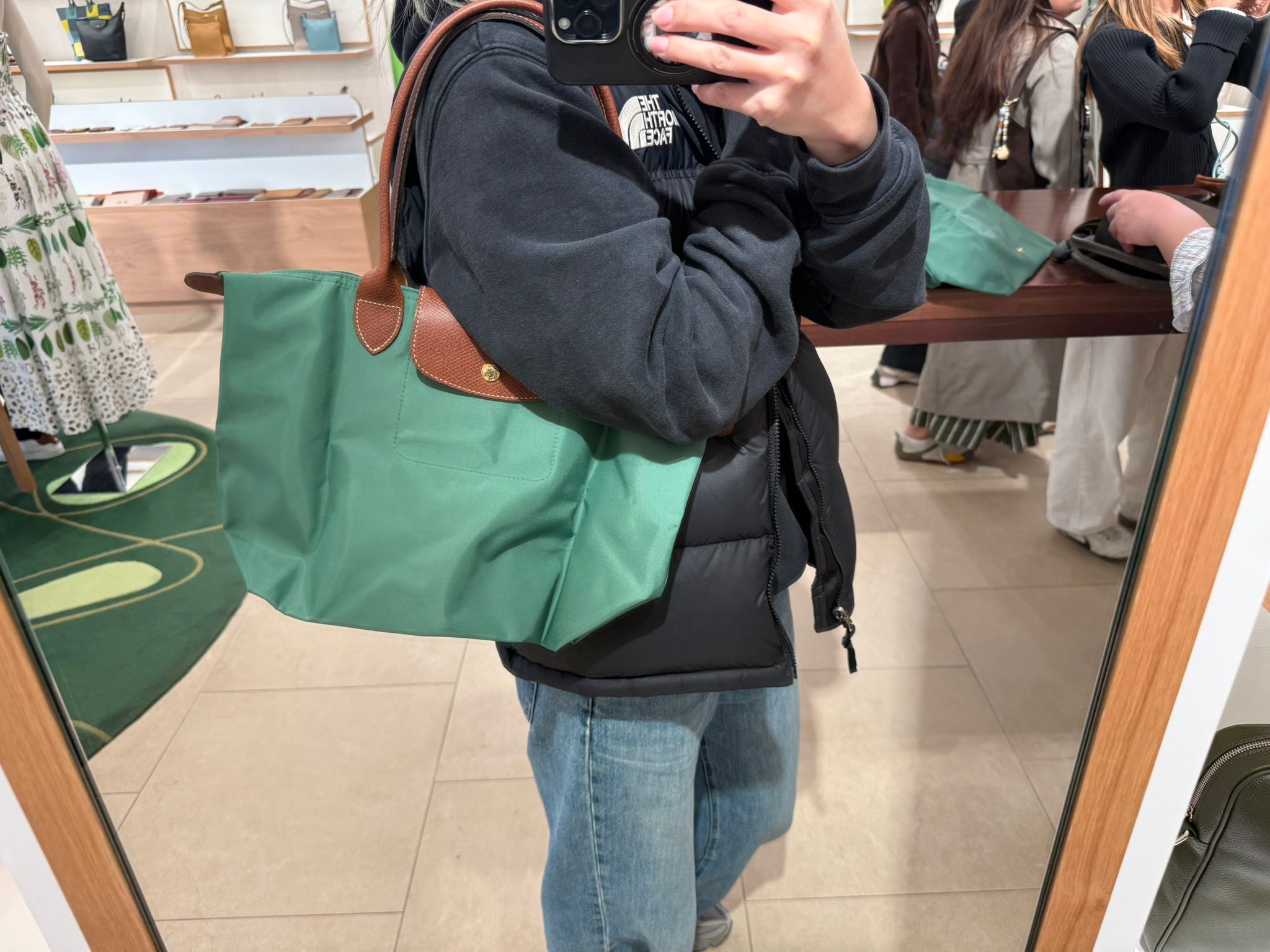 LYS01553 Longchamp長把摺疊水餃包