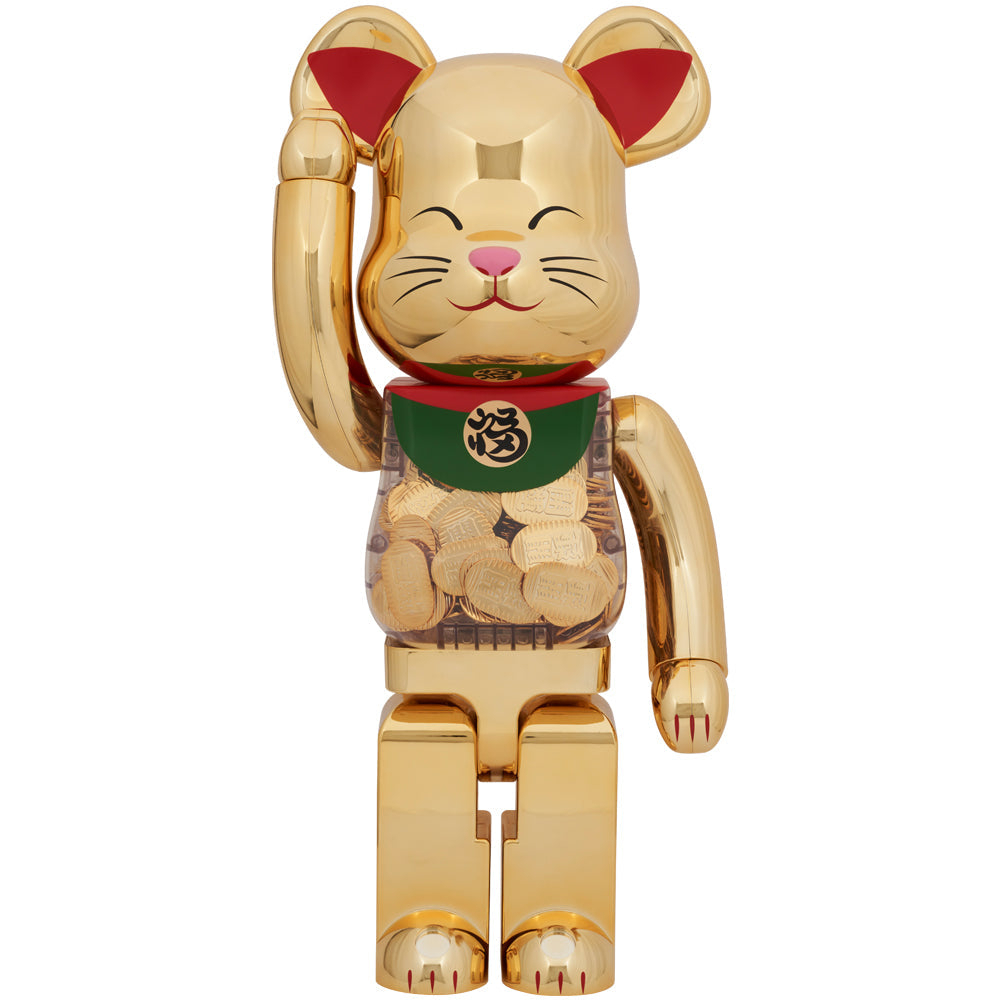 [預訂] Medicom BE@RBRICK 招財貓橢圓形好運鍍金 1000%