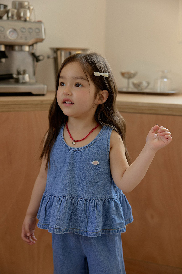 正韓夏berryberry 牛仔荷葉邊套裝