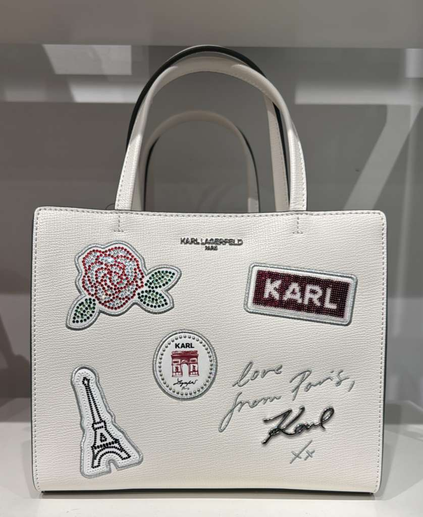 【預購】H041663 Karl Lagerfeld  巴黎徽章貼飾托特包