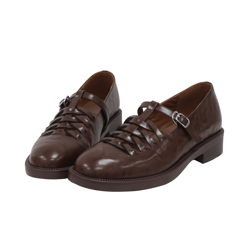 交叉編織瑪莉珍鞋 -2色