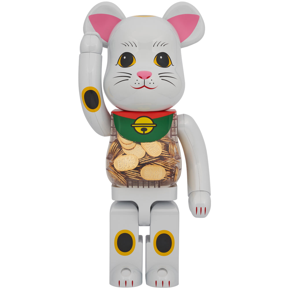 [預訂] Medicom BE@RBRICK 招財貓橢圓形白鍍 1000%
