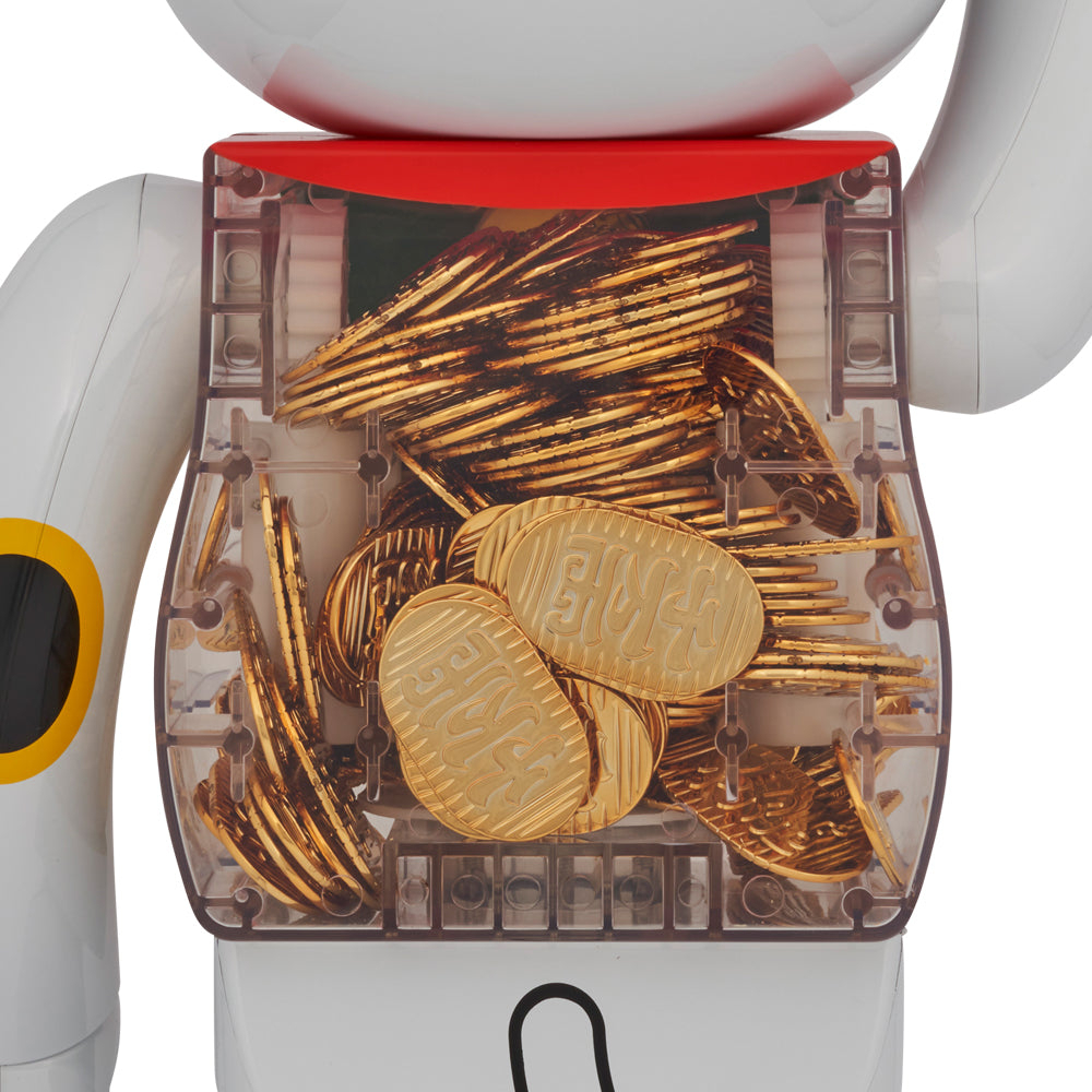 [預訂] Medicom BE@RBRICK 招財貓橢圓形白鍍 1000%