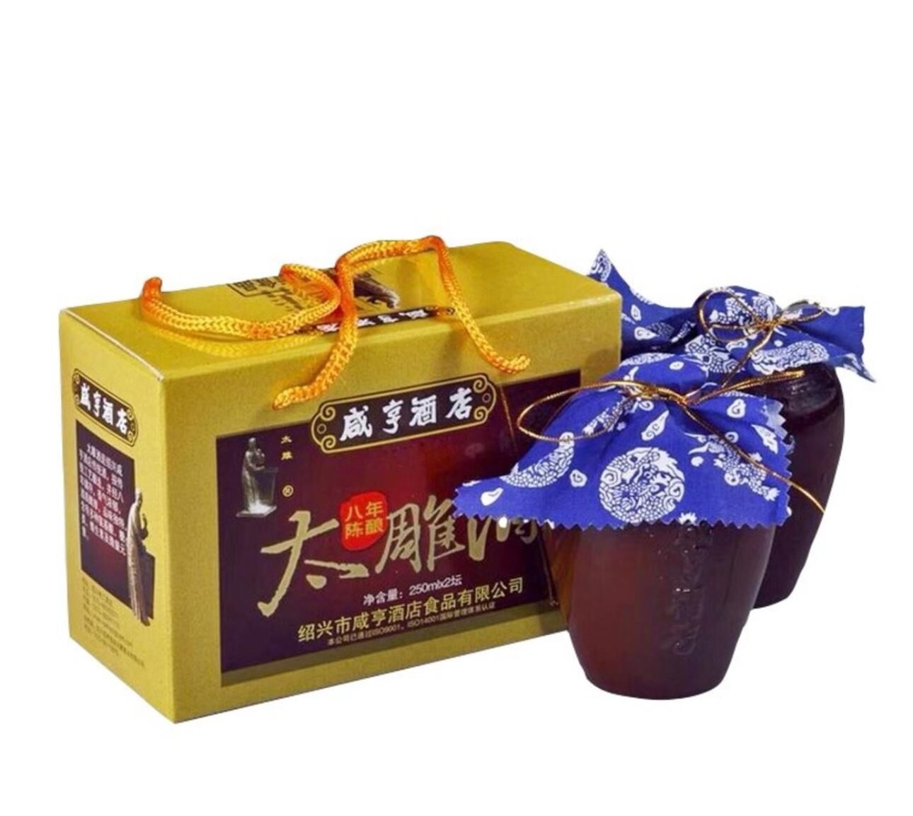 成隆行】咸亨— 8年太雕酒(250ml x2 兩支裝)｜獨門勾兌醇厚甘甜，精緻蟹