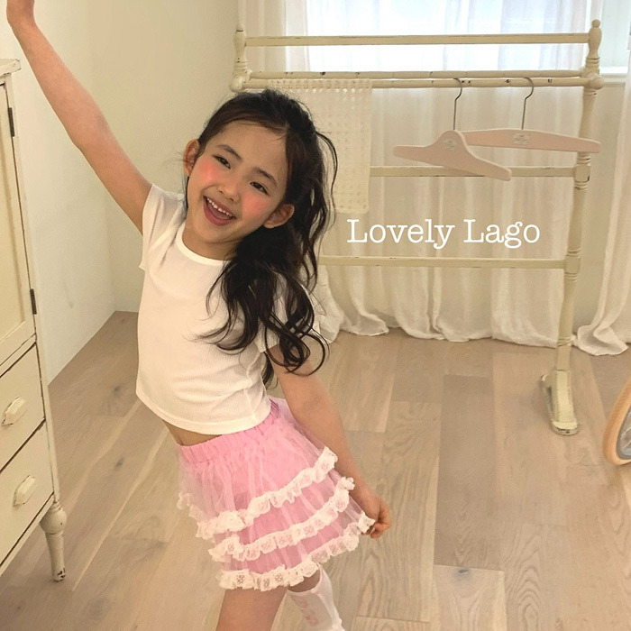 正韓夏LAGO 兩色夢幻蕾絲拼接裙褲