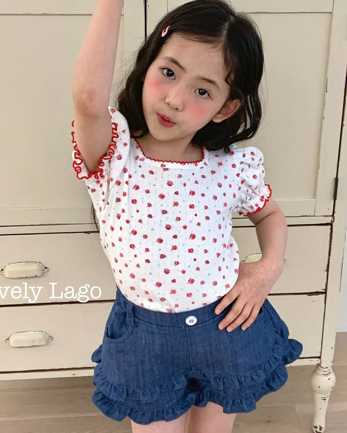 正韓夏LAGO 兩色荷葉邊A字短褲