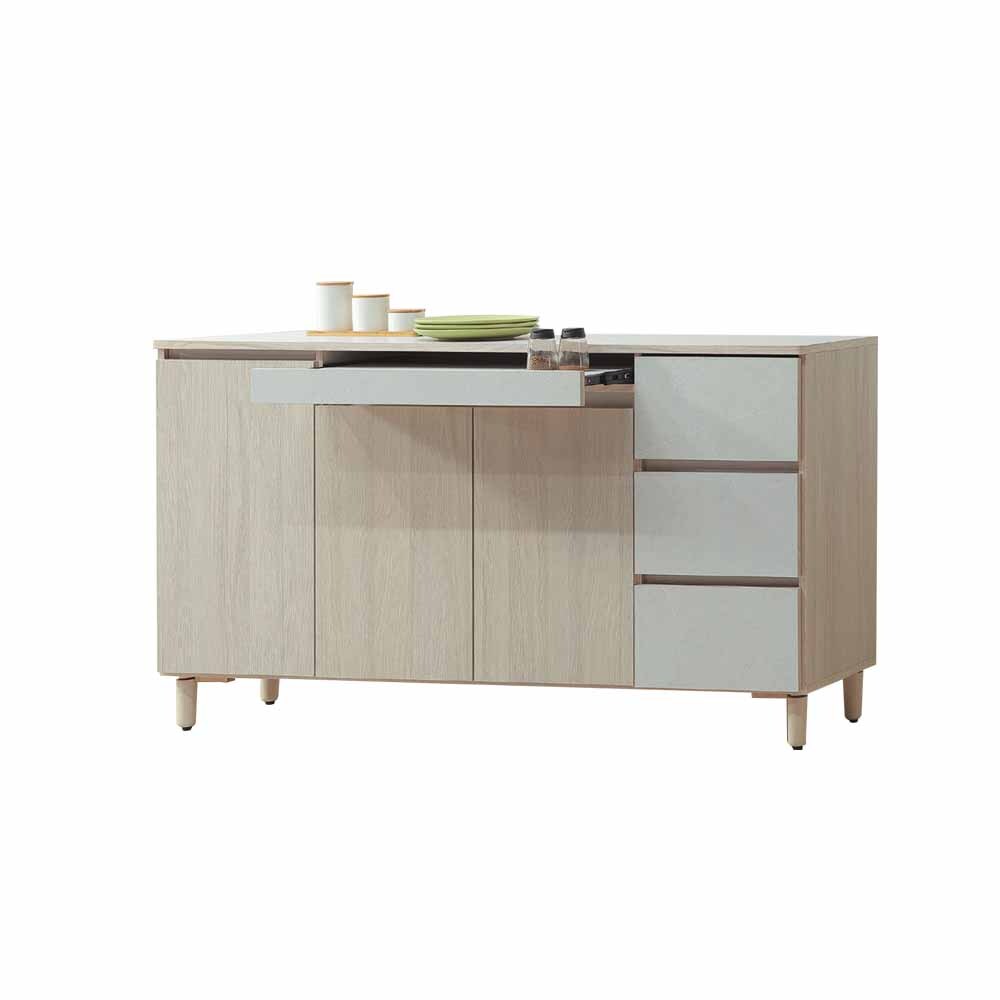 柏蒂家居-夏曼5.4三門三抽一拉盤餐櫃/電器收納櫃/碗盤櫃