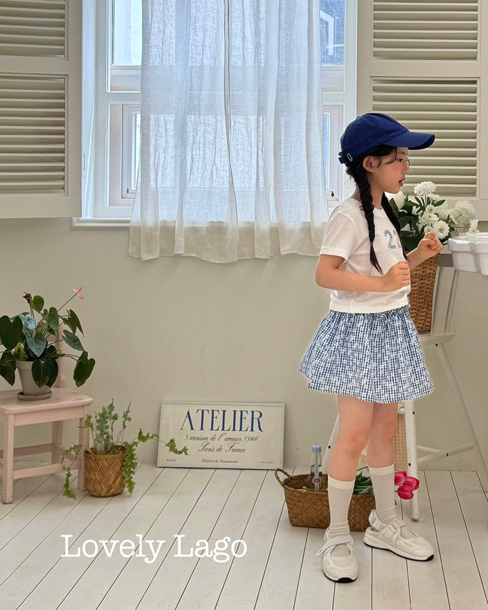 正韓夏LAGO 撞色格子22上衣