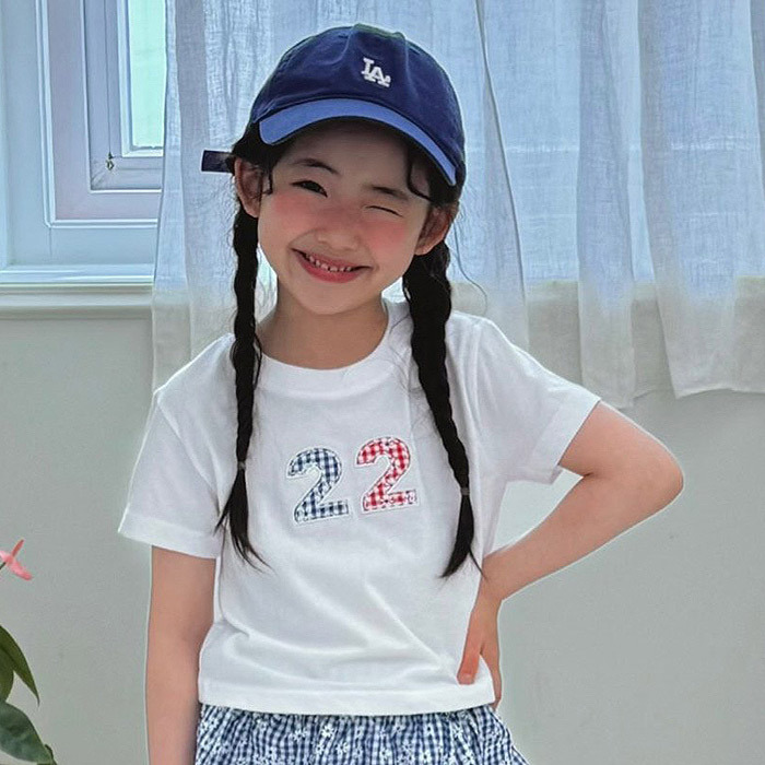 正韓夏LAGO 撞色格子22上衣