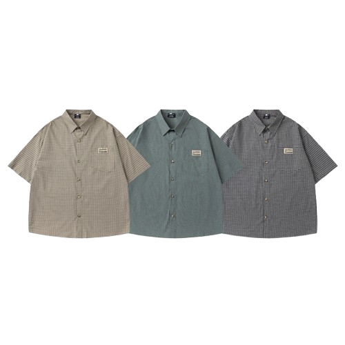 復古港風格子襯衫