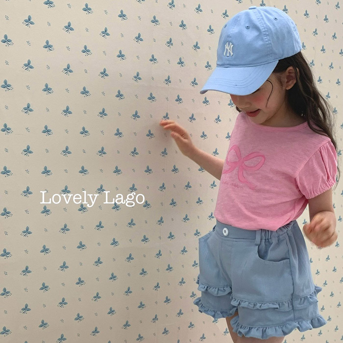 正韓夏LAGO 兩色蝴蝶結透氣上衣