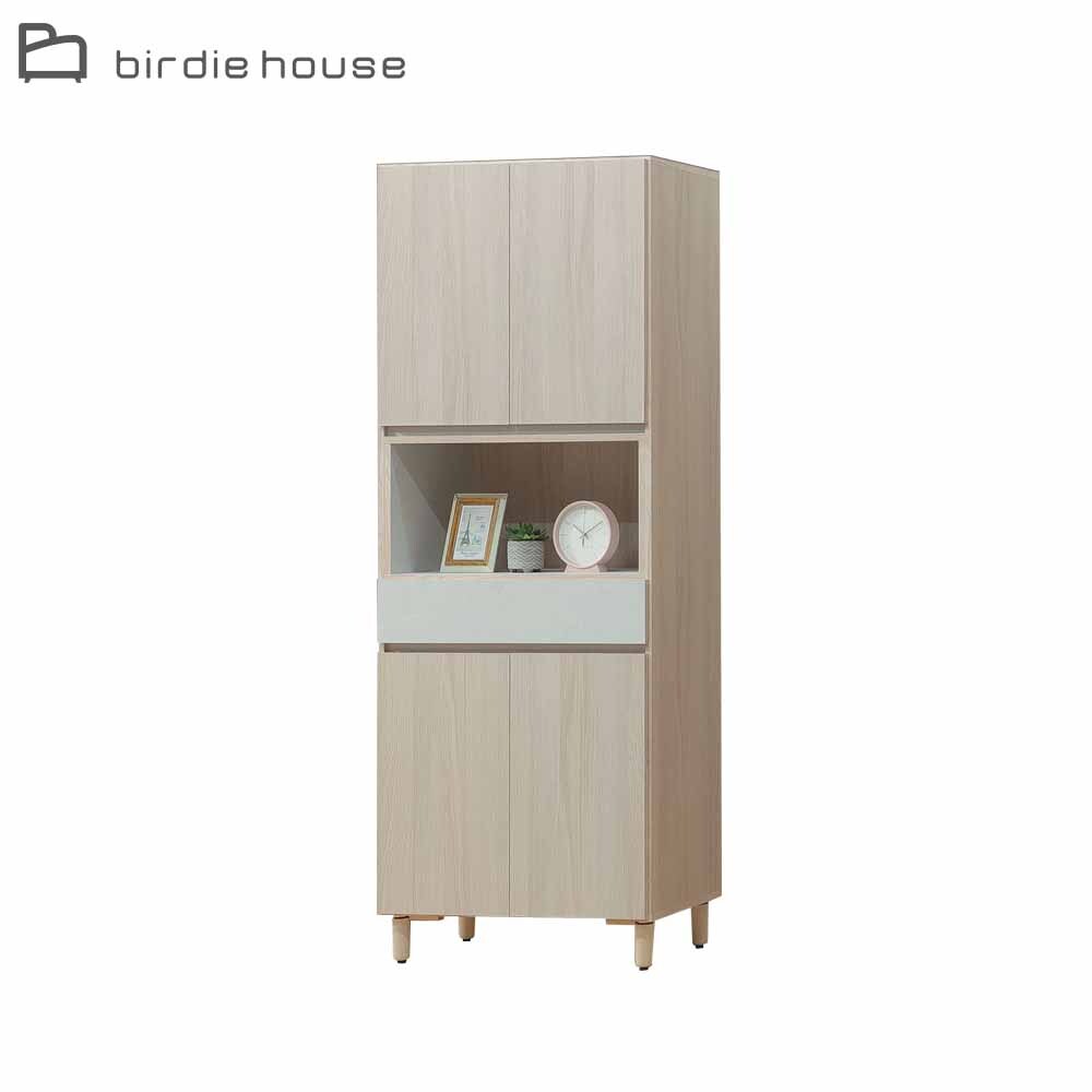 柏蒂家居-夏曼2.5尺四門一抽中開放式收納高鞋櫃/玄關櫃