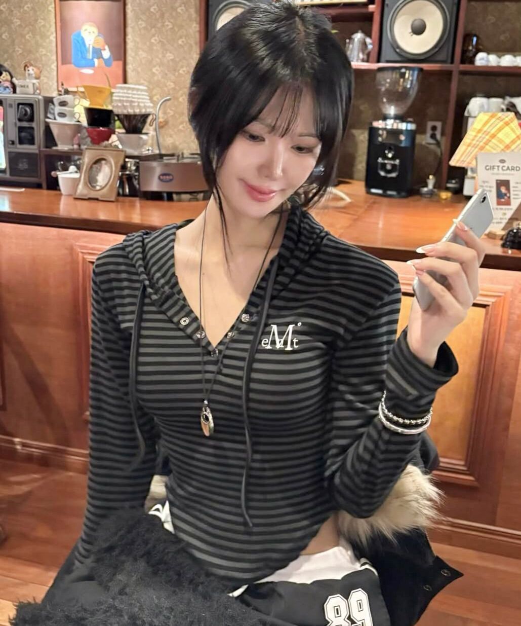 #預購 🇰🇷韓國26春夏 MUCENT 條紋修身連帽長袖 M28