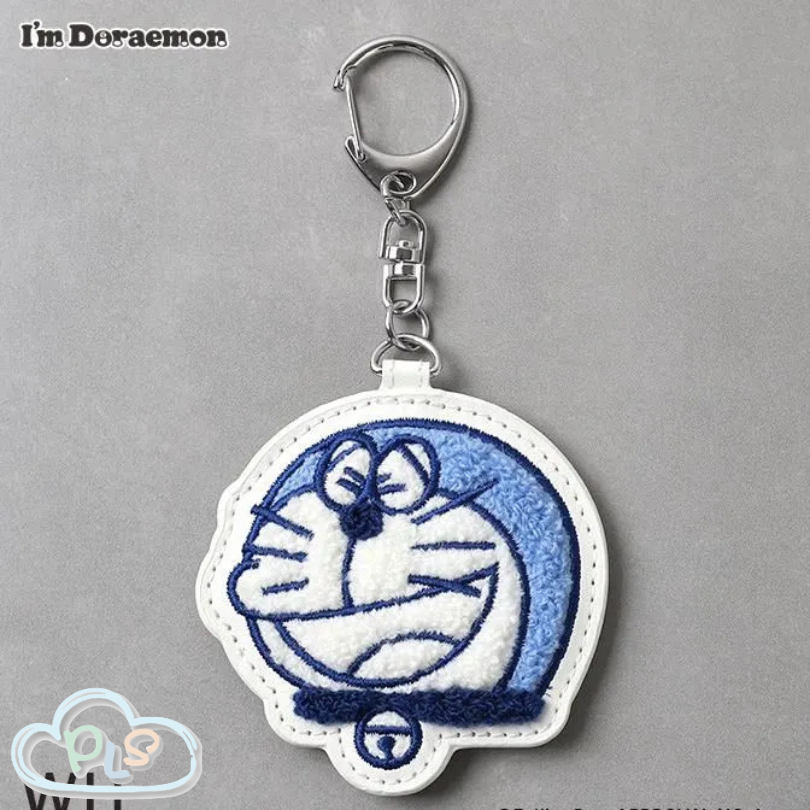 現貨 造型絨面刺繡匙扣 WH 多啦A夢 Flowering 白色 #72081-1