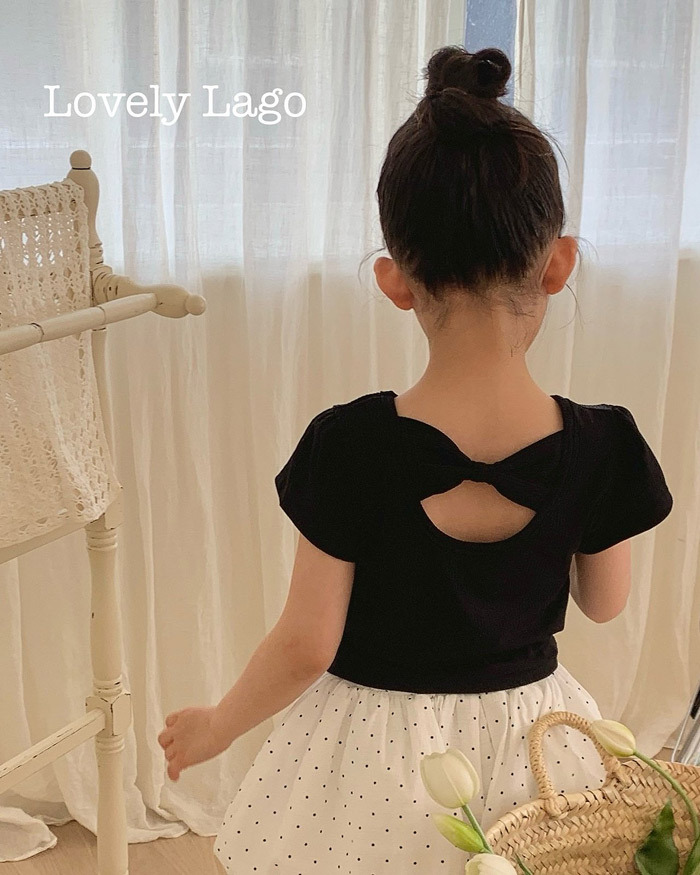 正韓夏LAGO 三色背後蝴蝶結上衣