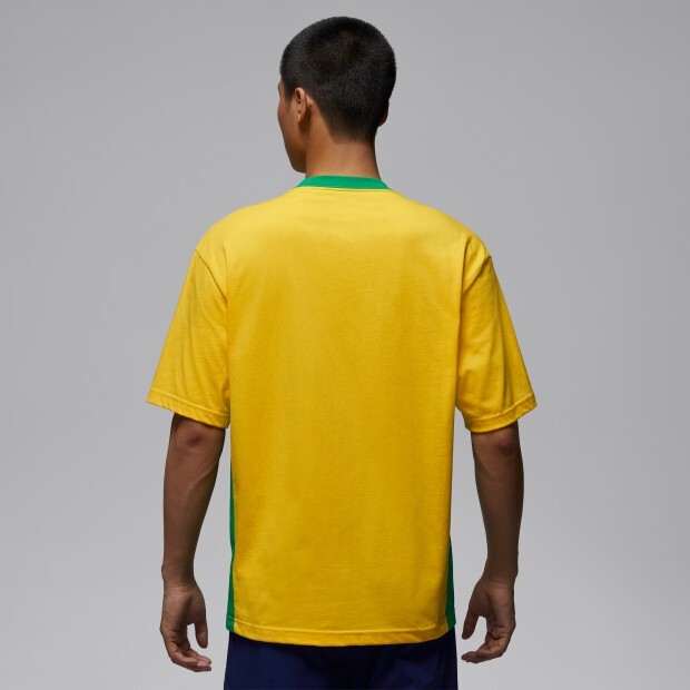 男款 NIKE AIR JORDAN 85 BRAZIL GRAPHIC TEE 黃綠色 巴西隊 足球 喬丹 籃球 印花 休閒 運動 短T【II5388-741】NKTF FIFA