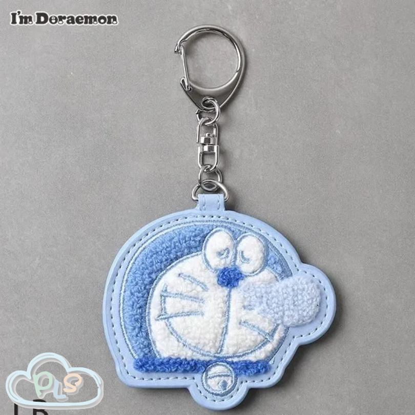 現貨 造型絨面刺繡匙扣 LB 多啦A夢 Flowering 藍色 #72082-1
