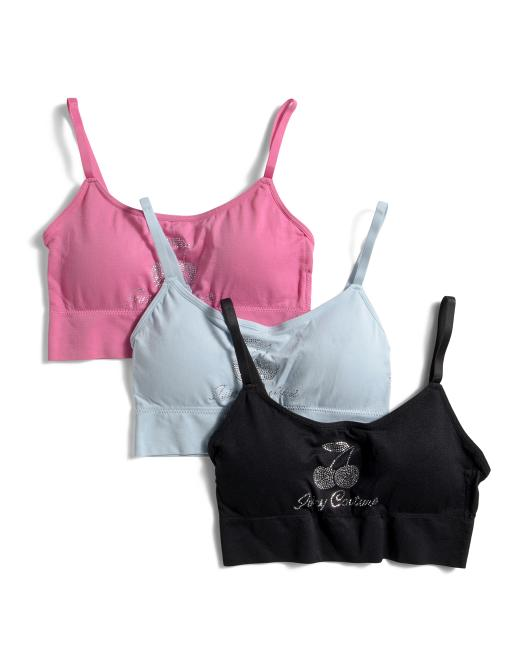 【預購】JUICY COUTURE H041603 3件裝無縫鑲鑽文胸