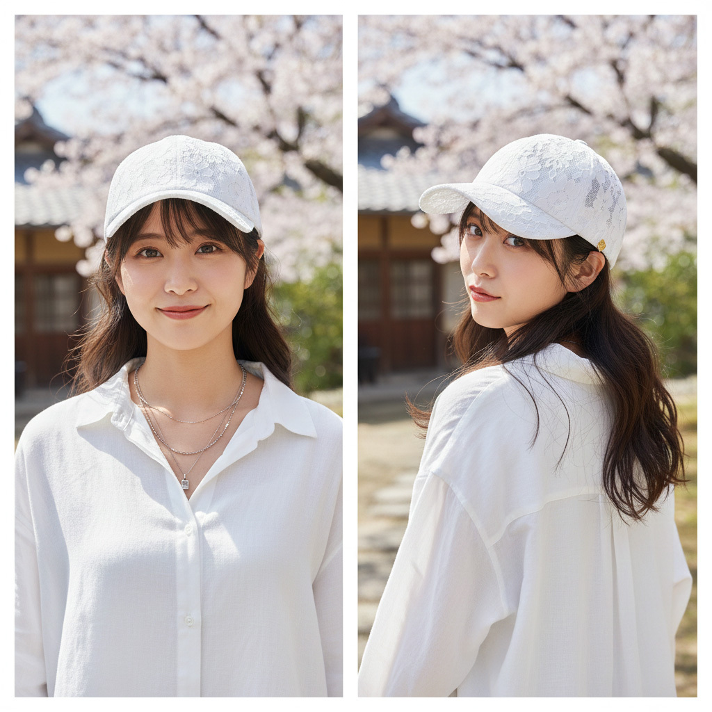 [Amina] 日牌 花漾 Lace 優雅棒球帽