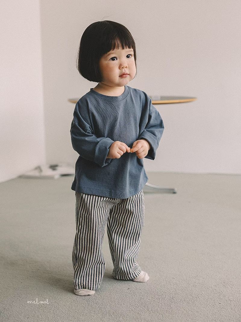 頑童主義條紋寬褲