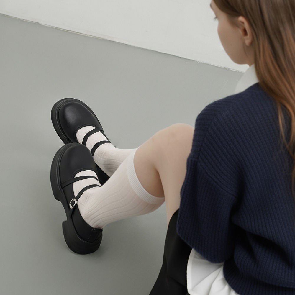 綁帶厚底瑪麗珍樂福鞋