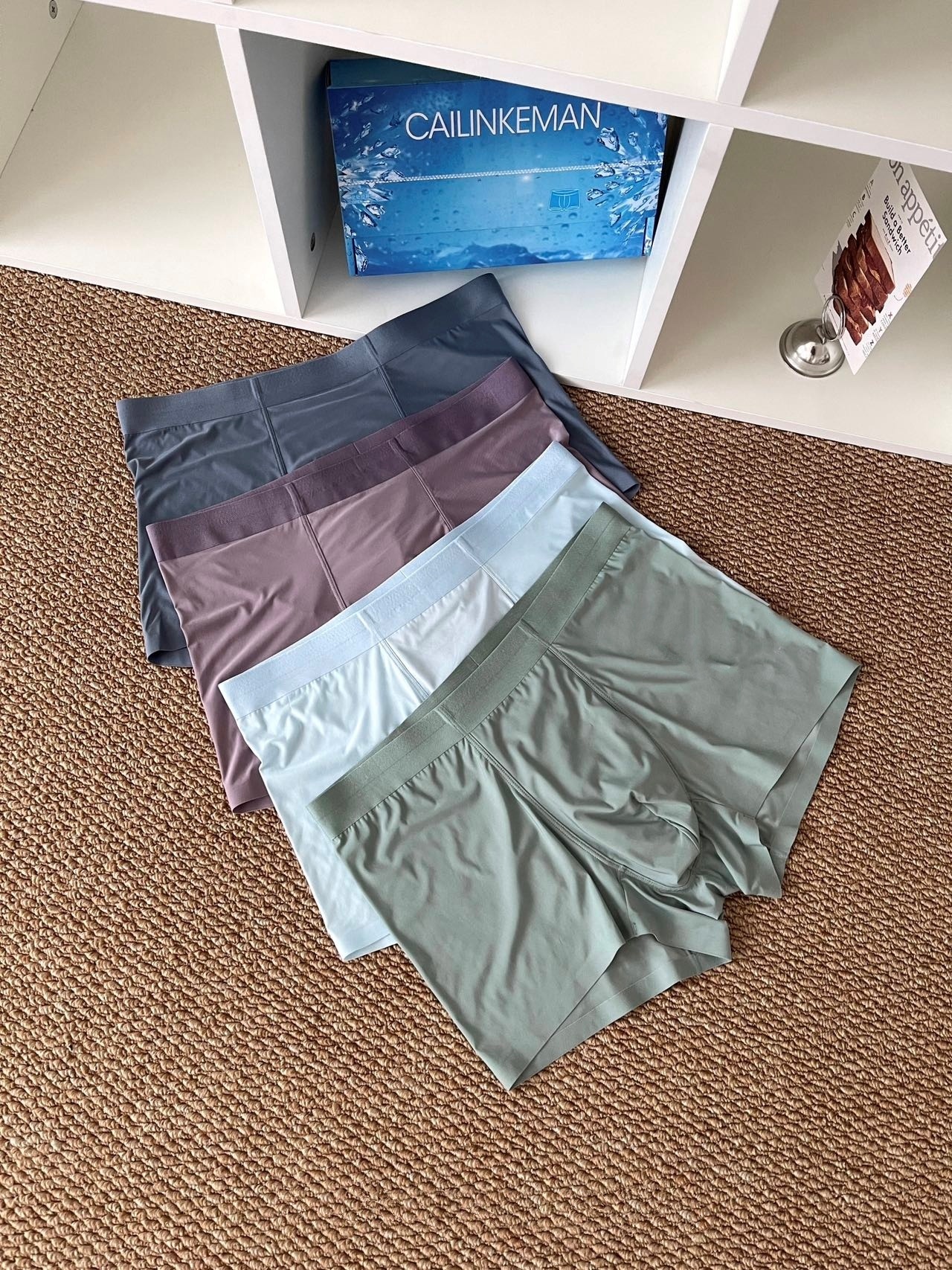 IT123-冰絲無痕四角內褲(四件組)