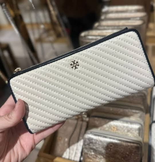 【預購】Tory Burch H041609 斜紋衍縫長款拉鍊錢包