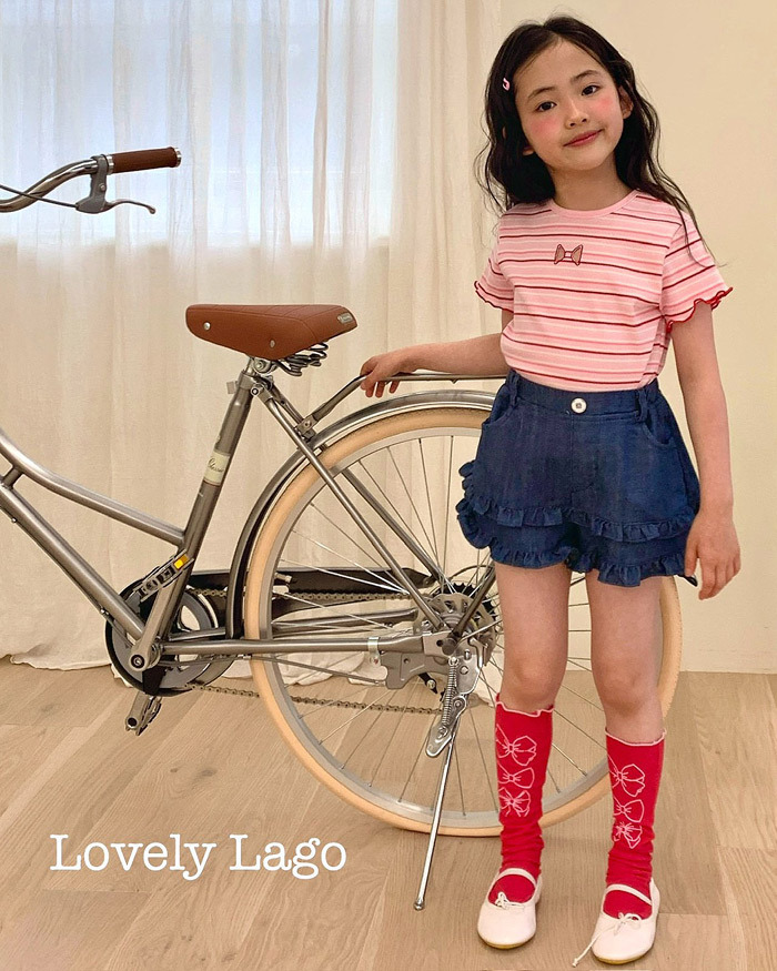 正韓夏LAGO 兩色蝴蝶結鏤空上衣