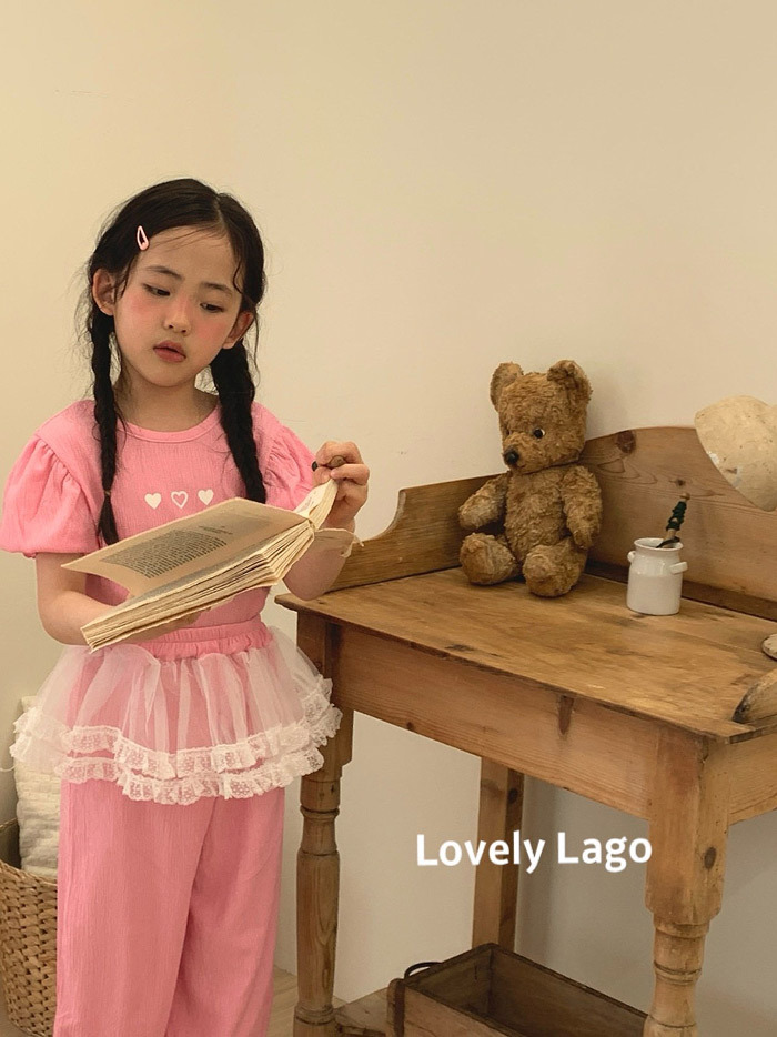 正韓夏LAGO 兩色三顆心心上衣