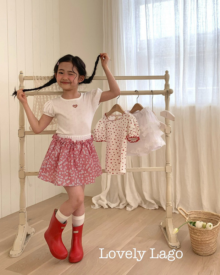 正韓夏LAGO 兩色小白花甜美裙