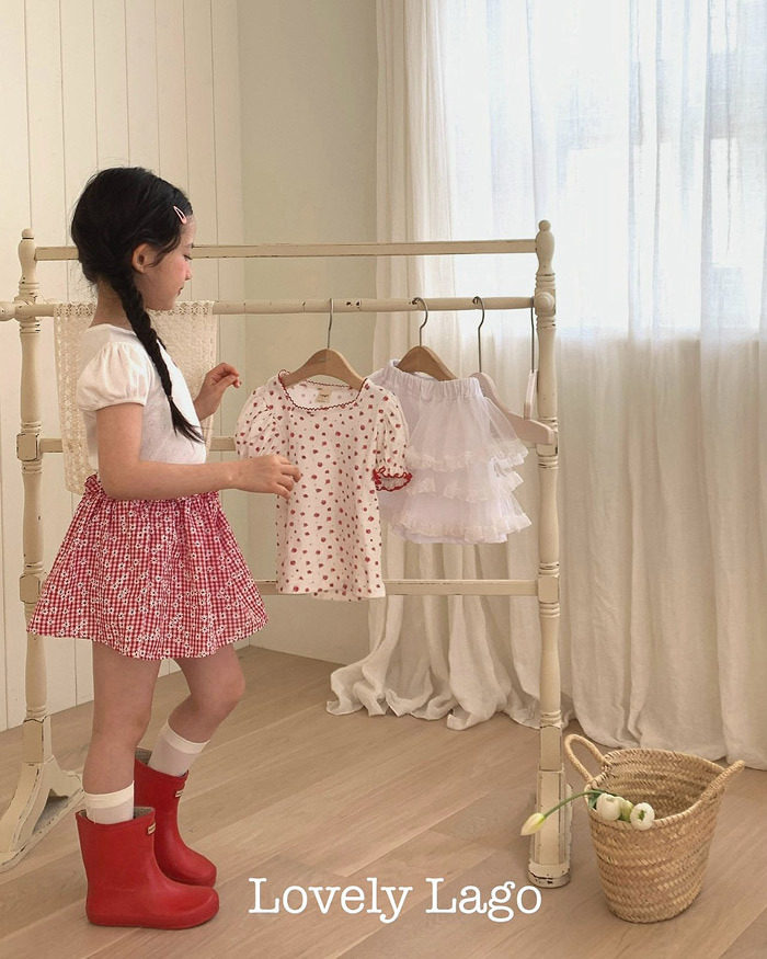 正韓夏LAGO 兩色小白花甜美裙