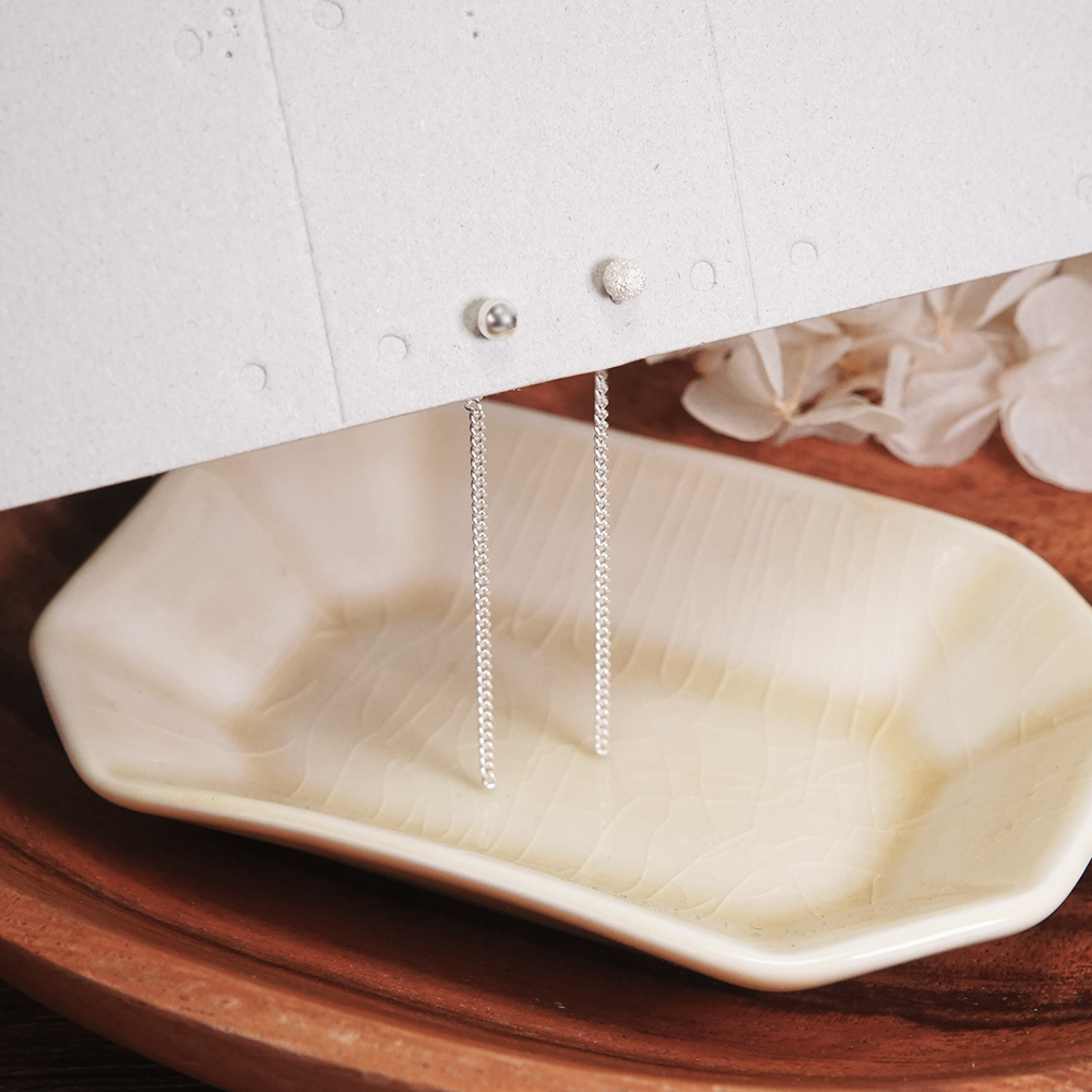 【網路限定】極簡銀珠 垂墜耳環套組  925純銀耳環 銀珠耳環 女生耳環