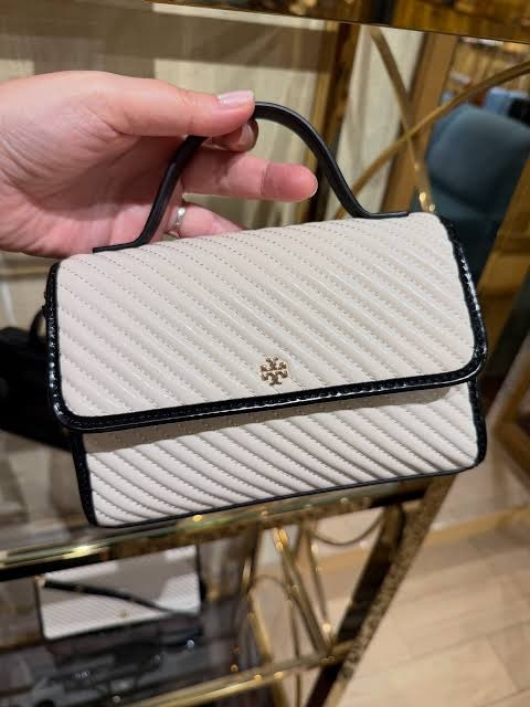 【預購】Tory Burch H041611 斜紋衍縫手提斜挎包