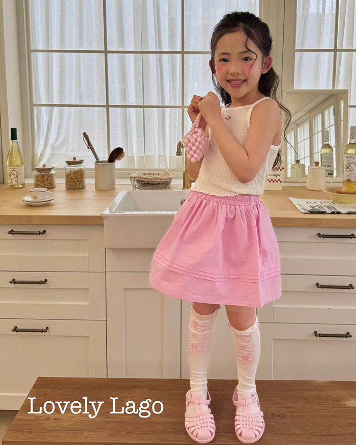 正韓夏LAGO 四色蝴蝶結中長筒襪