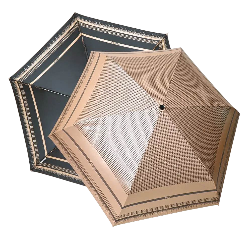 【雨之戀】降溫10℃鈦奈米自動傘千鳥格  金