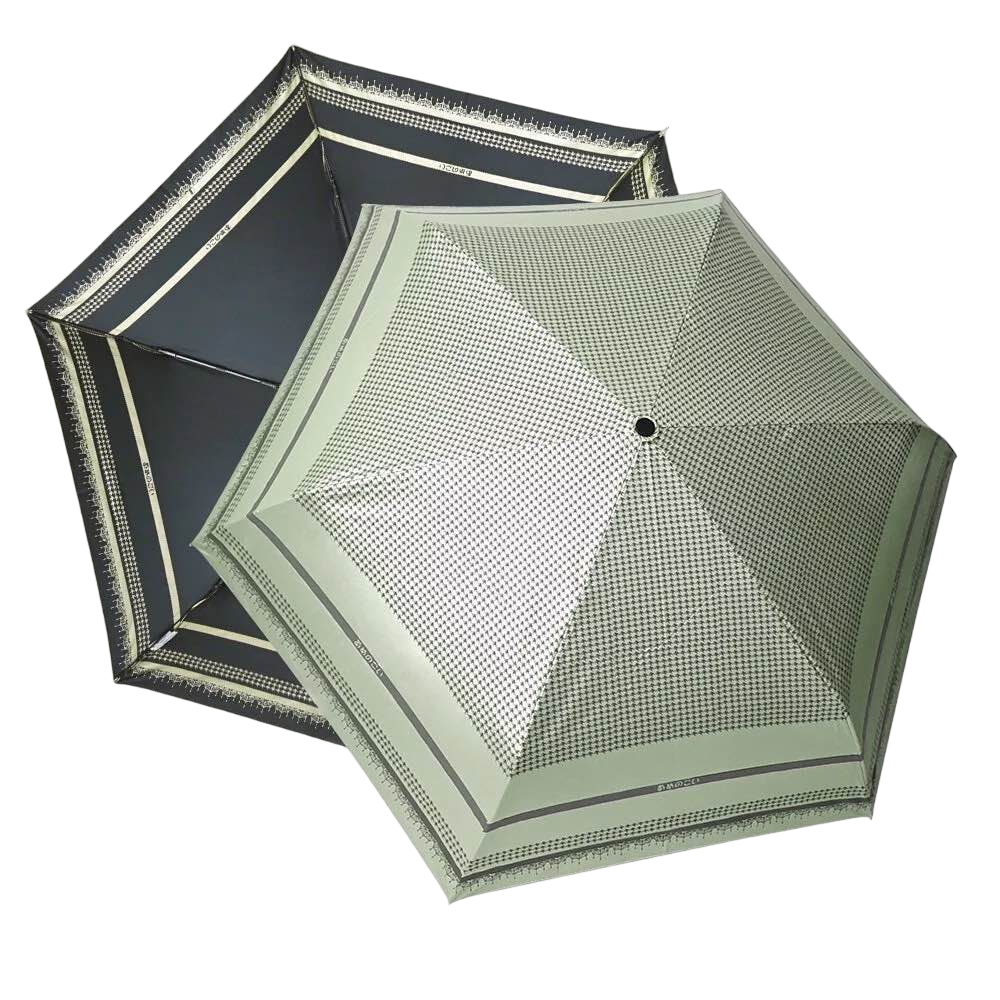 【雨之戀】降溫10℃鈦奈米自動傘千鳥格  綠