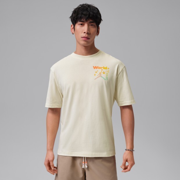 男款 NIKE JORDAN BRK FEST SS CREW 黑色 米白色 印花 漸層 運動 休閒 短T【IF3156】NKTF