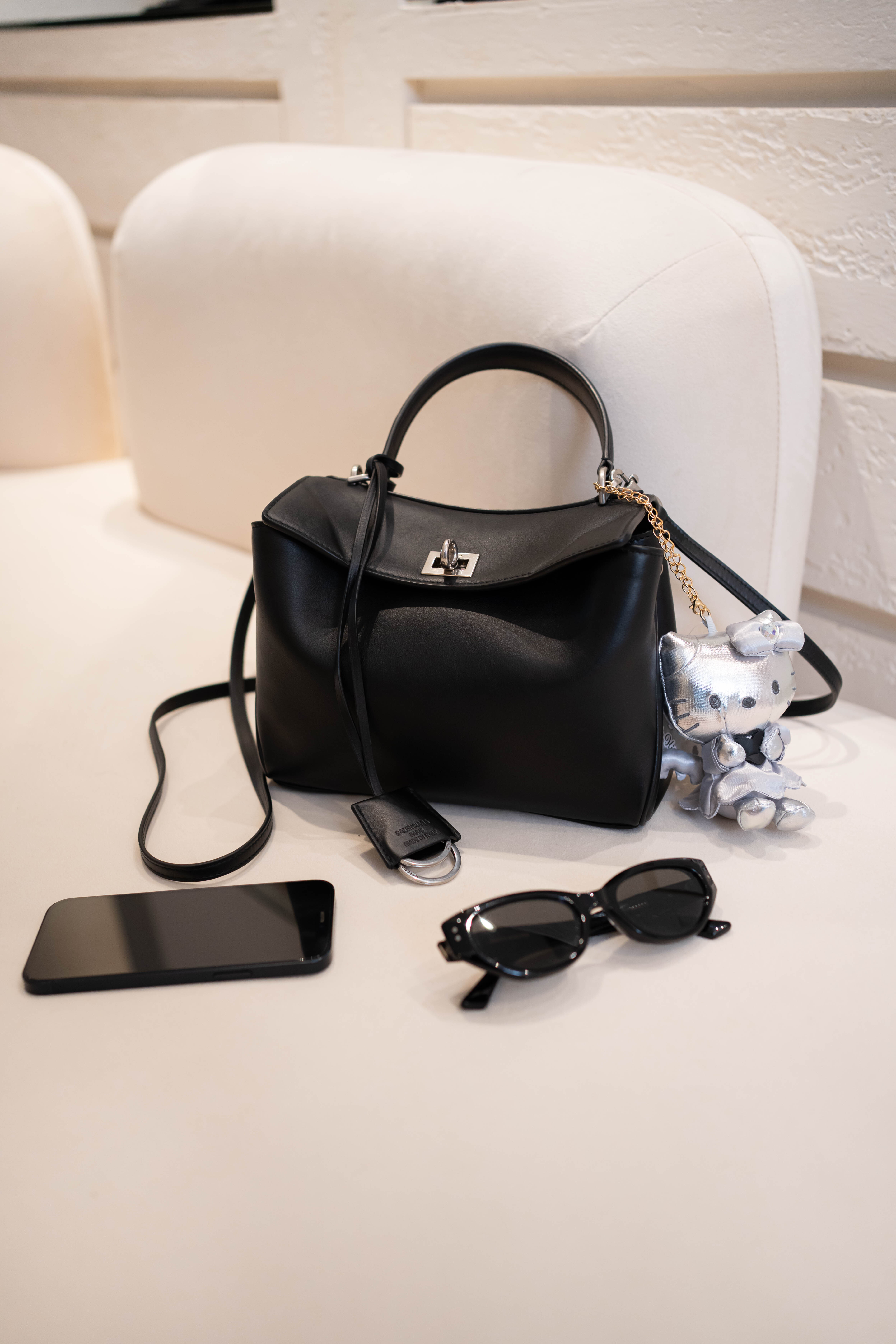 Balenciaga mini rodeo 黑銀色