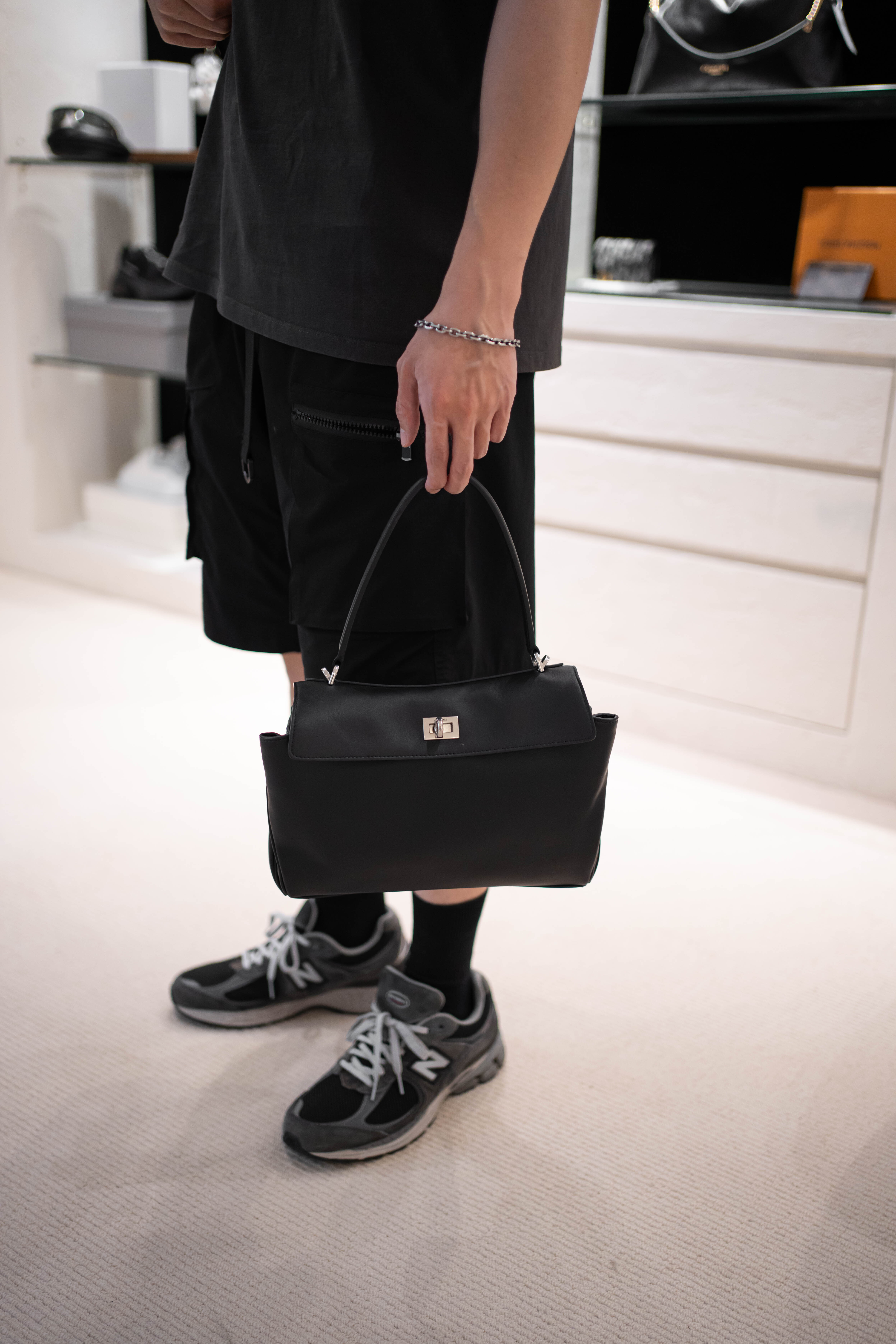Balenciaga mini rodeo 黑銀色