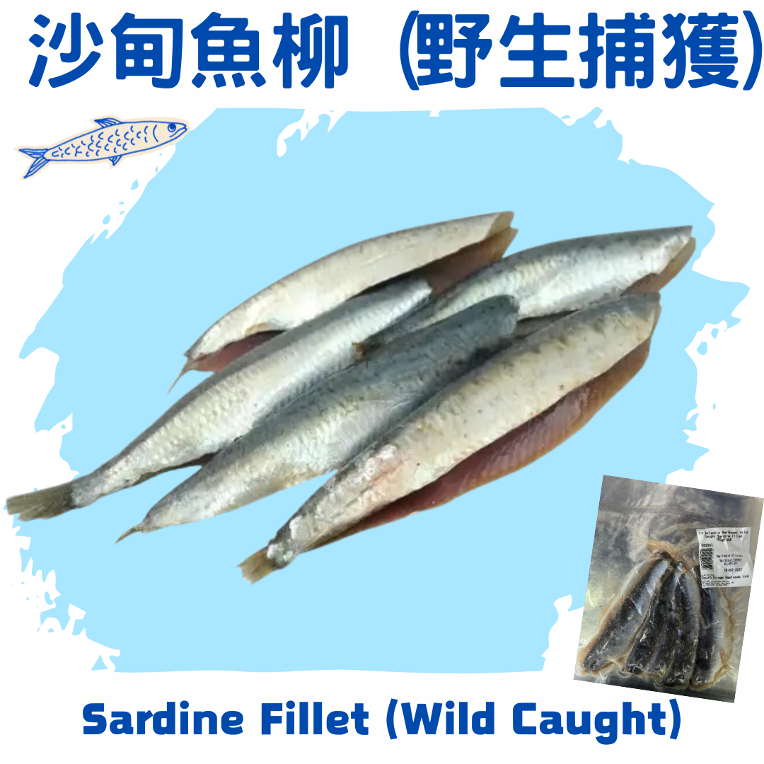 東北大西洋 沙甸魚柳 (野生捕獲) 沙丁魚 200g (急凍 -18°C)