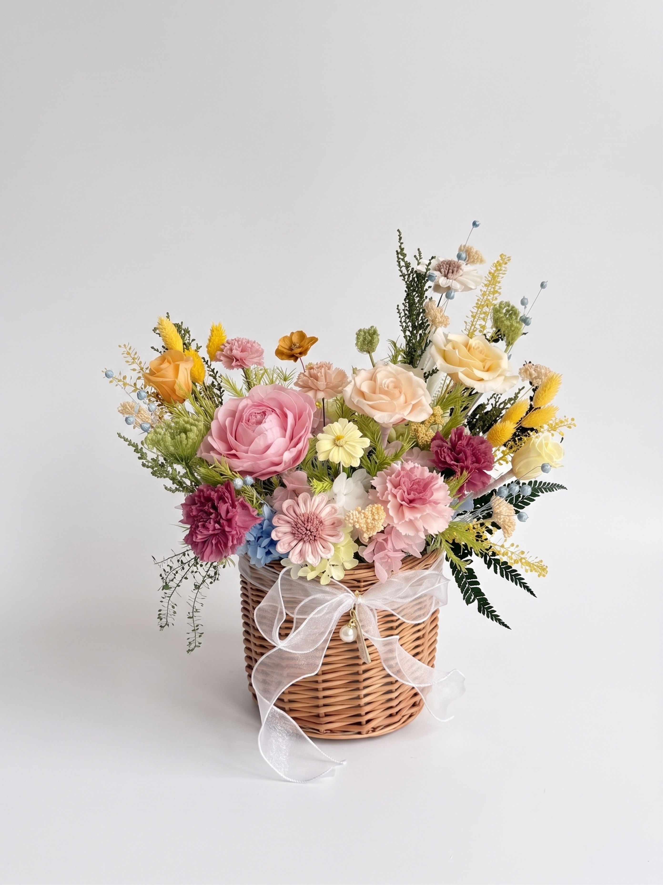 普羅旺斯的晨光野餐 永生盆花