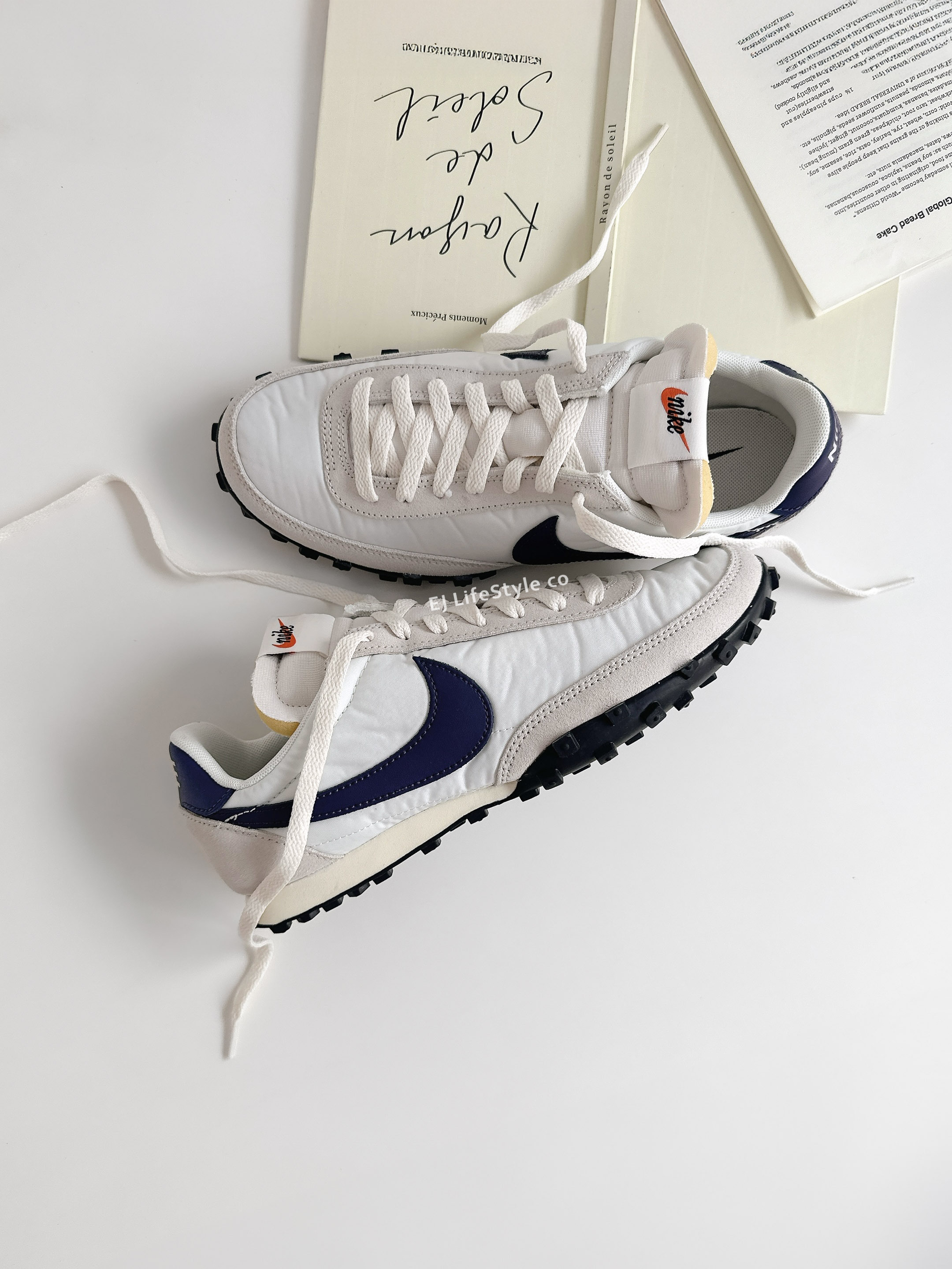 NIKE WAFFLE RACER 鬆餅格底 奶油藏藍 緩震 復古 男鞋 IM8658-100 / 預購