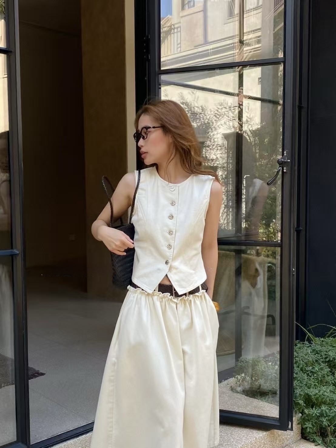 9101 修身老錢風背心