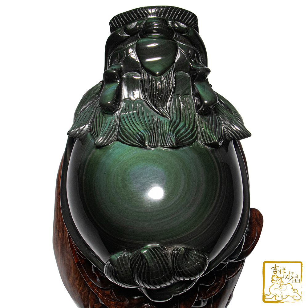 頂級彩虹黑曜石龍龜 3.9kg 聚財平安