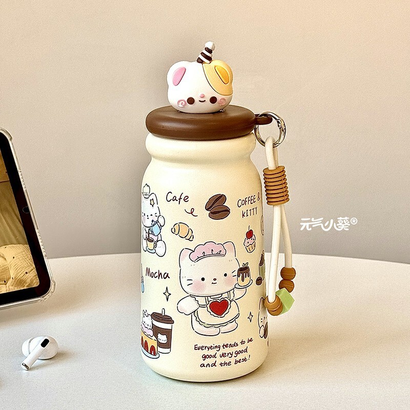 500ML Coffee Cat Head 316 Stainless Steel Thermos