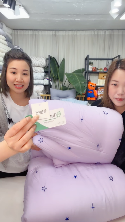 韓國棉被 藍星星 -莫代爾（天絲吊卡）(四季被)